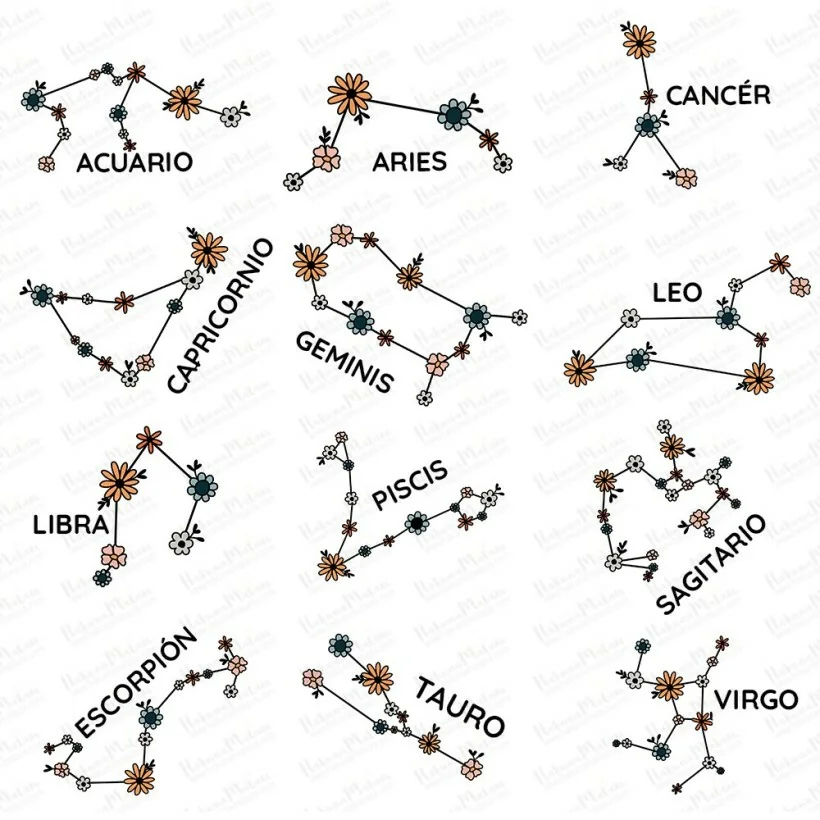Estuche - Zodiaco - Horóscopo floral