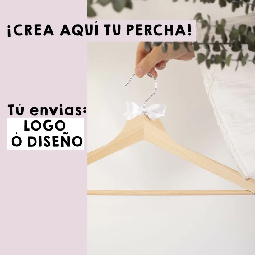 Percha personalizada madera - Tu logo ó diseño