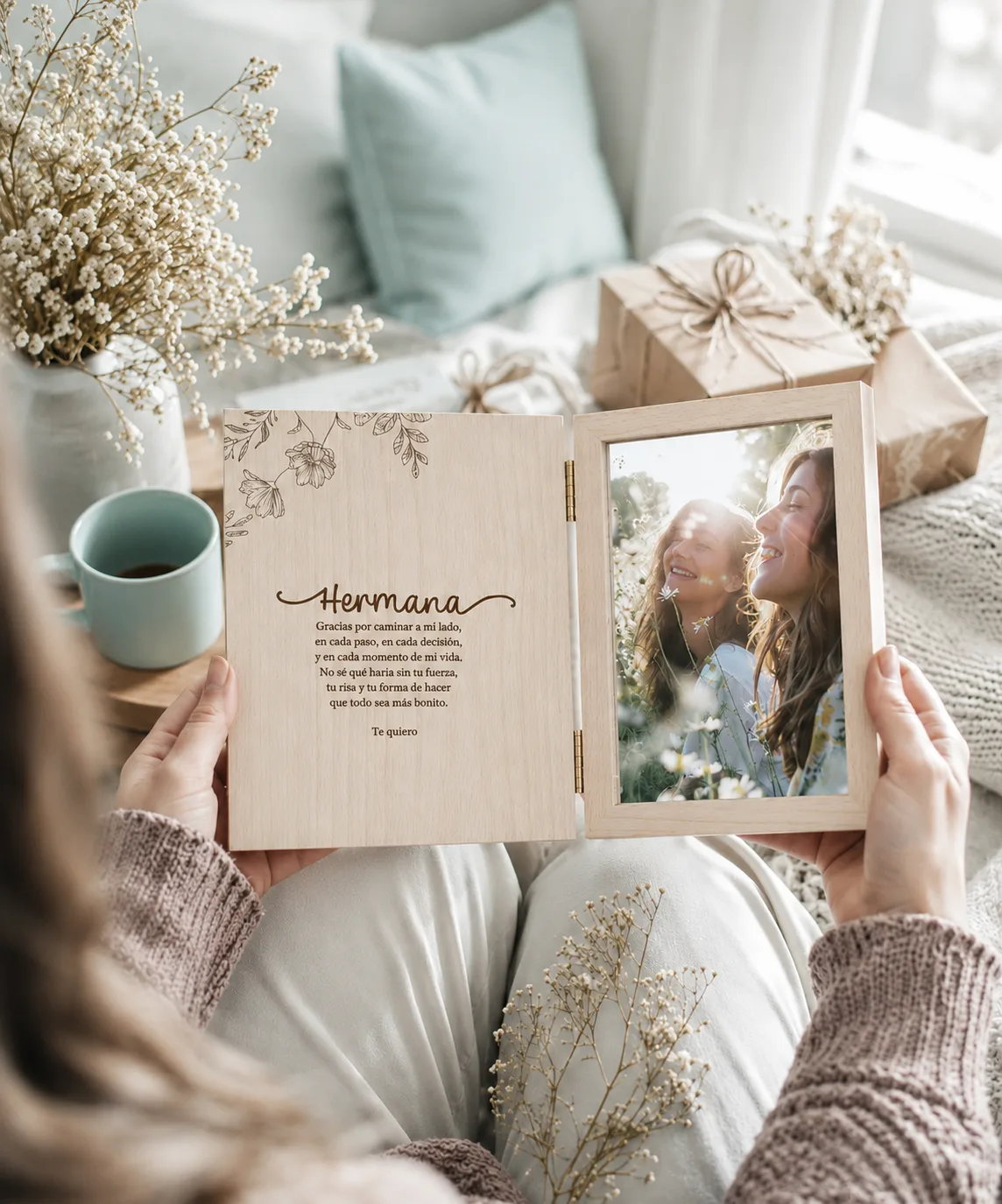 Pareja con regalo personalizado · Hakuna Mataza